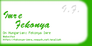 imre fekonya business card